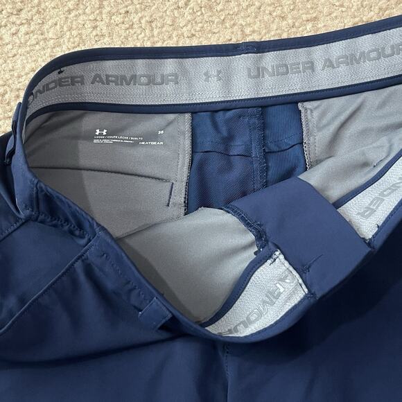 Under Armour Mens Matchplay Golf Shorts 10" Blue Size 38 - Picture 2 of 6
